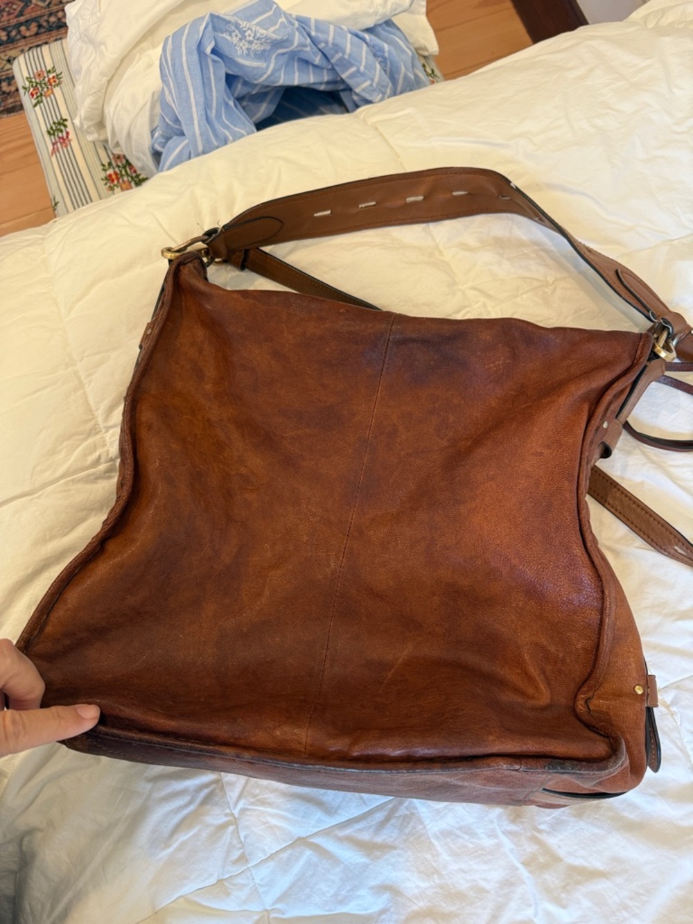 rag & bone Large Brown Leather Hobo Shoulder Bag - Picture 6 of 8